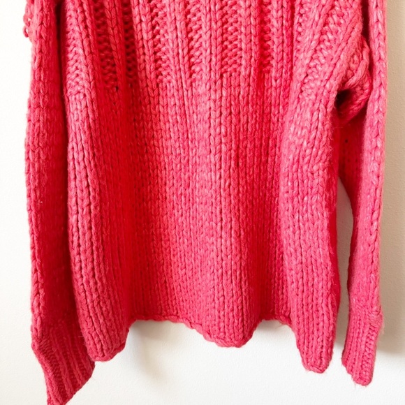 Free People Be There Coral Red Sweater - Picture 5 of 13